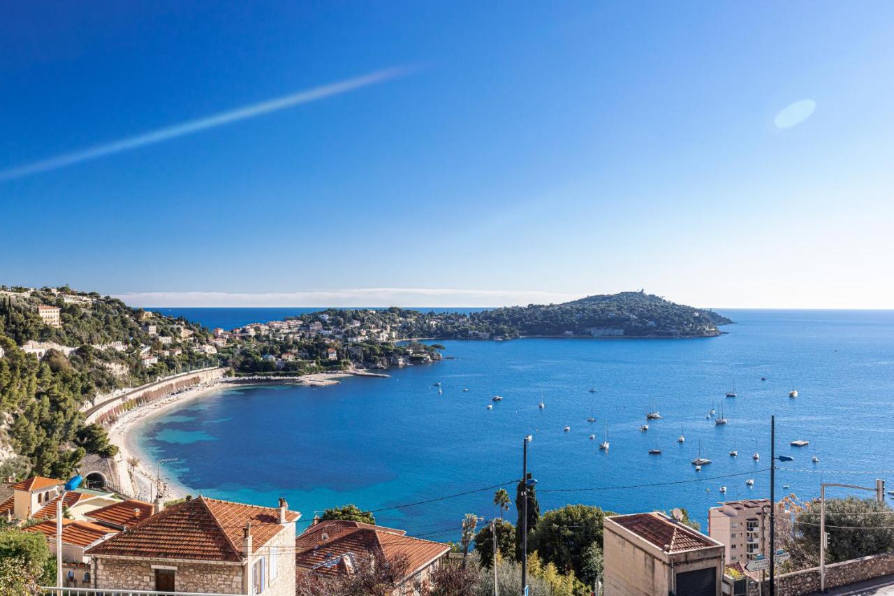 Villefranche Sur Mer:Appartement-villa, Vue mer, jardin, parking. Eksteriør bilde