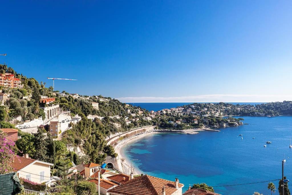 Villefranche Sur Mer:Appartement-villa, Vue mer, jardin, parking. Eksteriør bilde